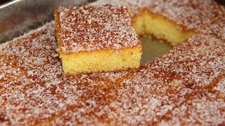 lemon cake ! No Flour, No Butter, No Corn stash so yamy /basbousa turkish