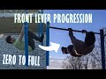 My Front Lever progression