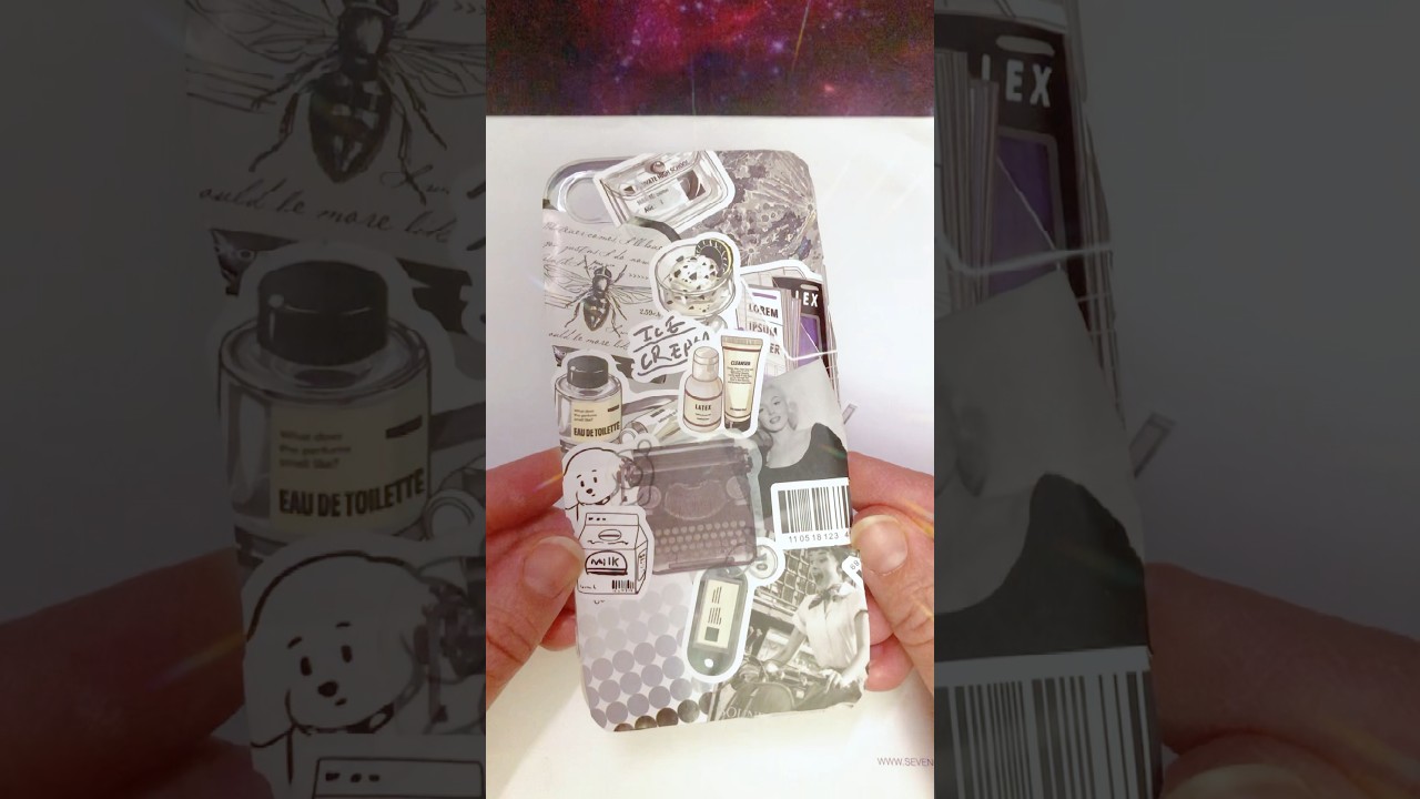 DIY Phone Case Sticker Decoration! Black & White Theme 🖤🤍 