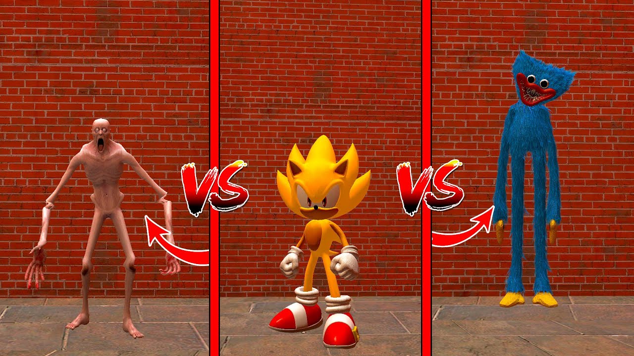 Playing as SCP-096 vs Ultra Sonic vs HUGGY WUGGY in Garry's Mod!
