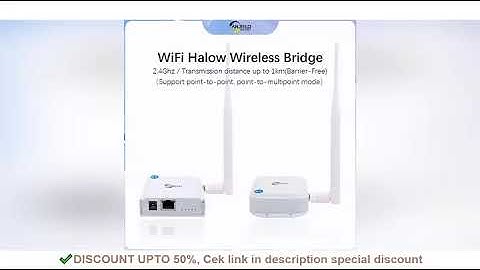 ANJIELO WIFI HaLow Wireless Bridge Kit Point to Point Connection Long-Range Upto 1 KM