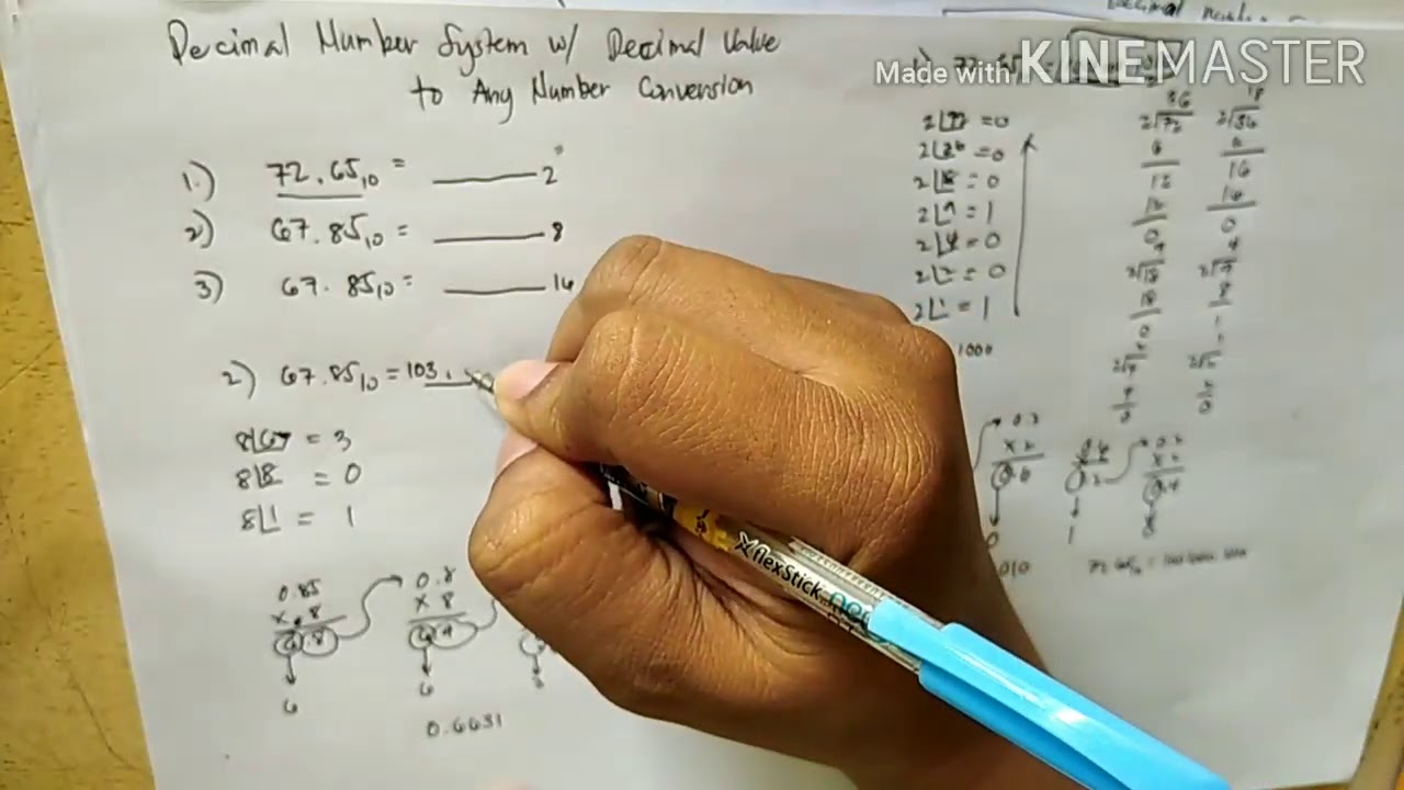Decimal System Conversion to Any number System with decimal value - YouTube