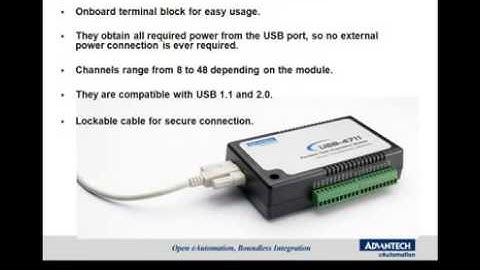 Advantech USB 4700 Series of Data IO Modules