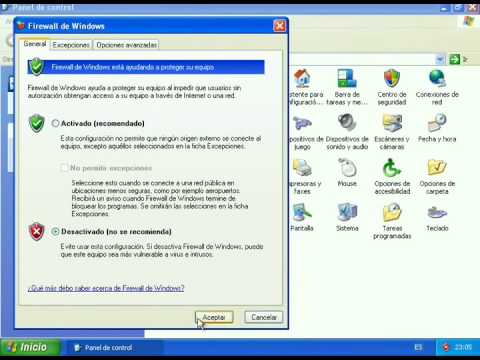 Desactivar firewall windows 8