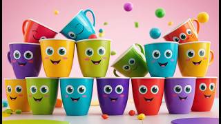 Celebrity Nine Little Toy Cups Stack Stack Stack | Colors & Counting Song for Kids Profile
