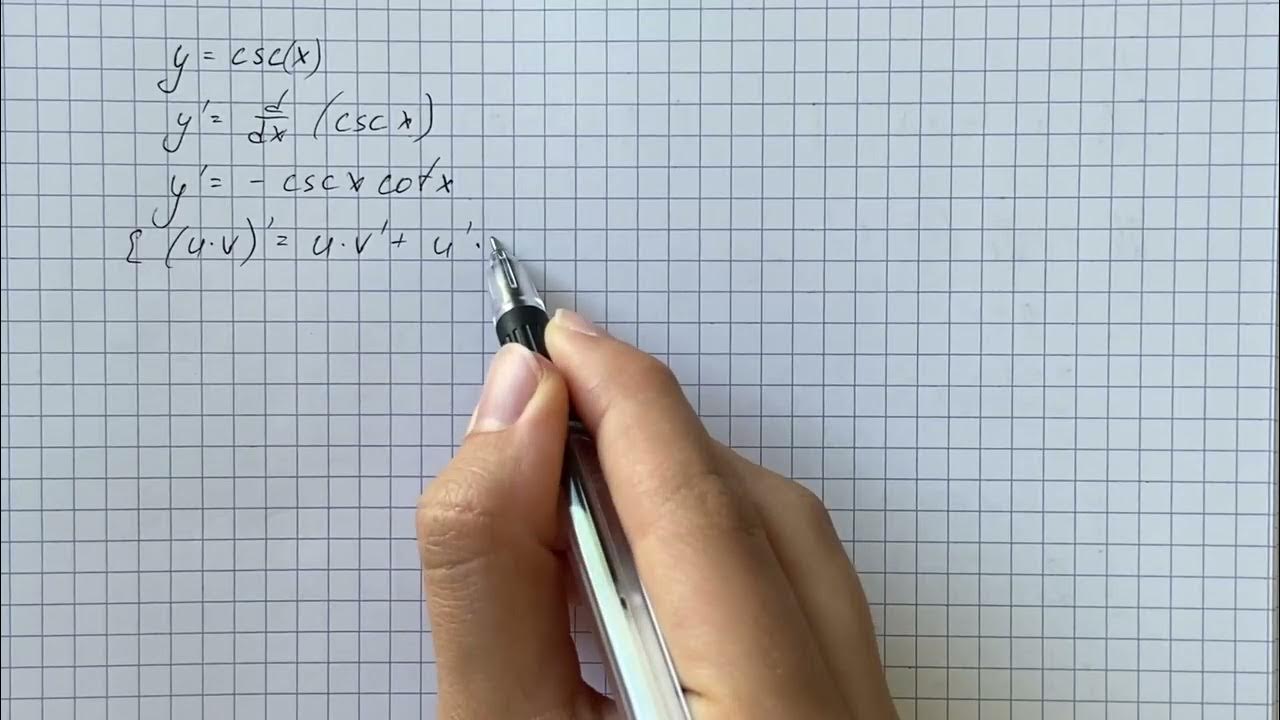 Secondorder derivatives Find the second derivative of y = \csc x