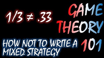 Game Theory 101 (#9): How NOT to Write a Mixed Strategy Nash Equilibrium