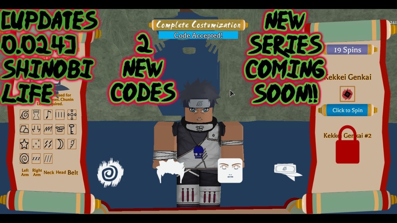 ROBLOX - UPDATES 0.024 Shinobi Life 🅾️🅰️ - 2 New Codes ...