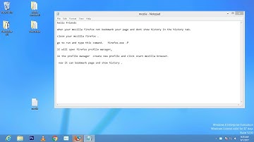 how to fix mozilla firefox not save bookmarks and show history