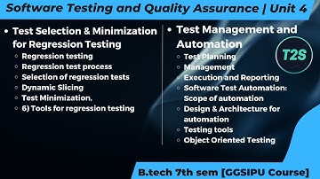 Notes - Software Testing and Quality Assurance | Btech | 7th sem [GGSIPU Course] | UNIT 4