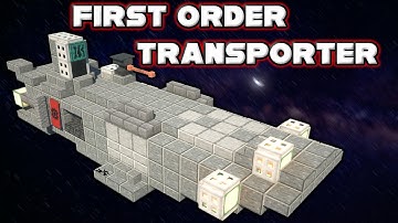 Minecraft Tutorial: Star Wars: How to Make a First Order Transporter