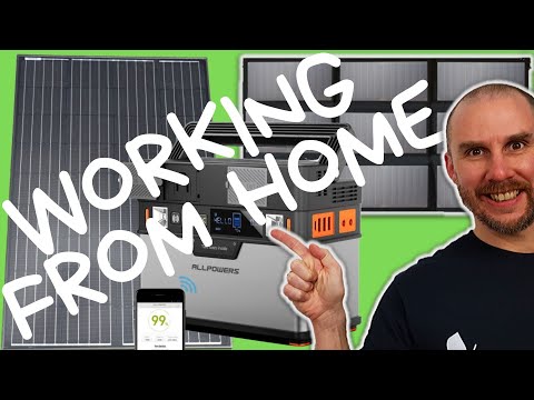 New 100W Solar Panel + ALLPOWERS 372Wh Solar Generator | Working from Home