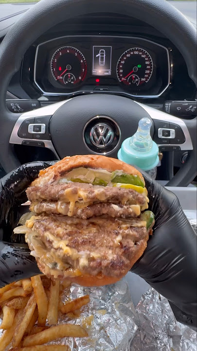 Huge cheese burger from five guys!! 🍔🔥 #food #asmr #mukbang