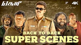Theri 4K Back to Back Scenes | 'Fearless Vijay Kumar Takes Charge in Action!' 😎🔥 | Thalapathy Vijay