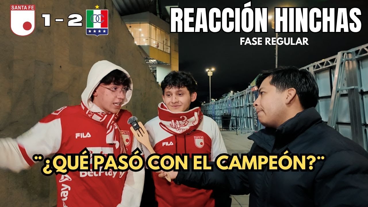 REACCIÓN HINCHAS - SANTA FE 1-2 ONCE CALDAS - LIGA BETPLAY 2025-2 - YouTube