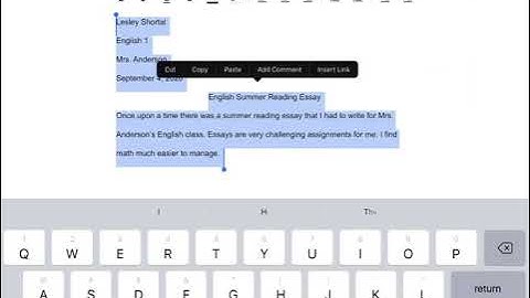 Google Docs - double space