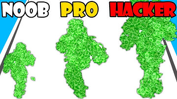 NOOB vs PRO vs HACKER - Level Up Money 3D Part 1 NEW Gameplay Walkthrough (Android,iOS)