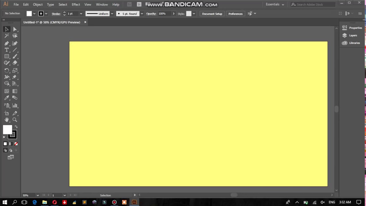 change background color artboard illustrator