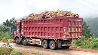 140 Tons By 8X4 Dumper!---Incredible Strongest Dump Trucks Working Compilation, Unbelievable!