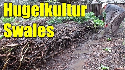 Hugelkultur Swales & Building Up The Mounds