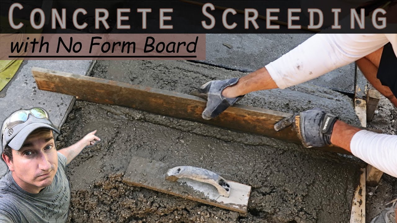 How to level concrete without using a form board YouTube How to level concrete without using a form board YouTube