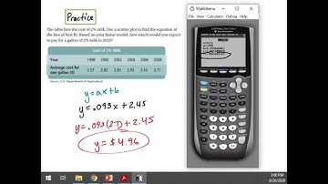 Algebra 2: Section 2.5 - Linear Models and Regression