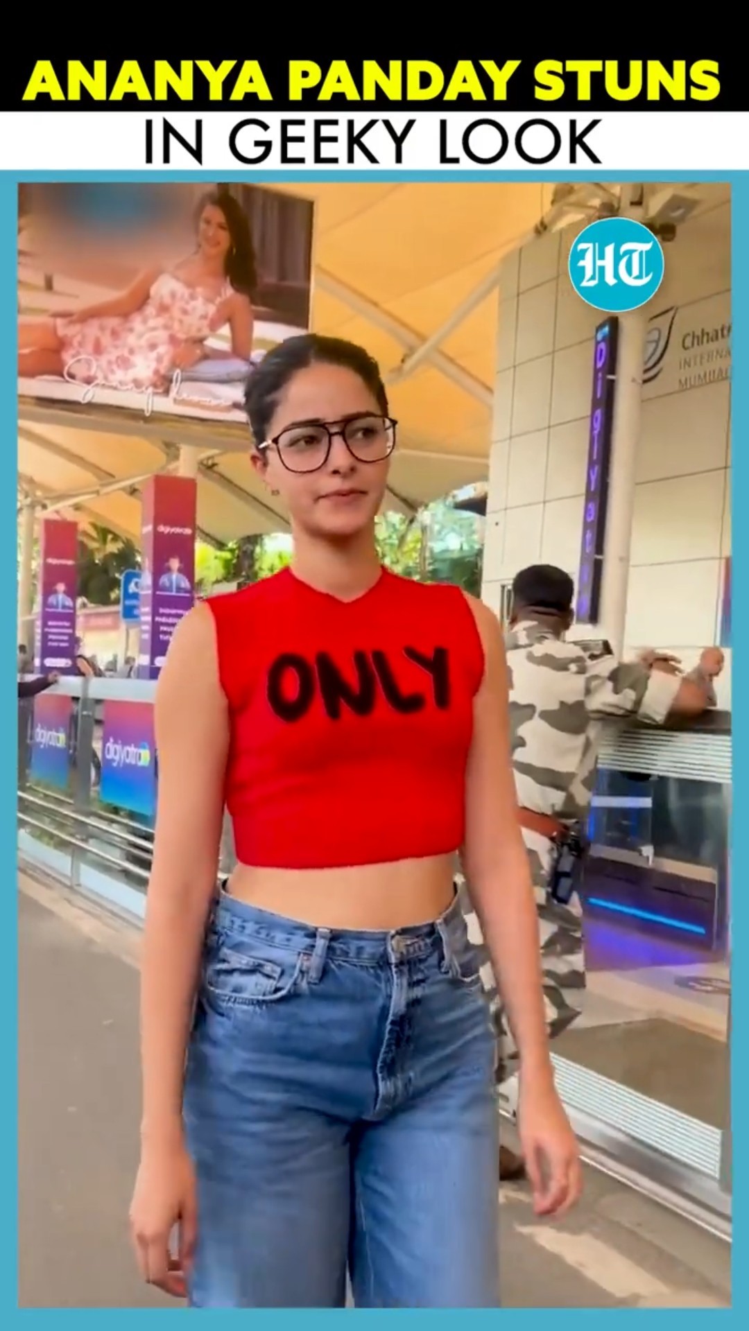 Bollywood Actress Ananya Panday Snapped At Mumbai Airport In Geeky Look