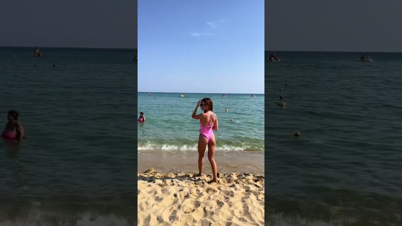 ⁣my horny stepsister on the beach