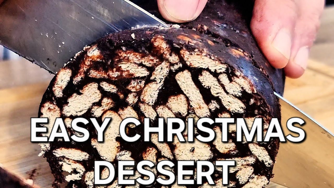 No-Bake Christmas Chocolate Biscuit Salami | Easy 10-Minute Dessert Recipe 