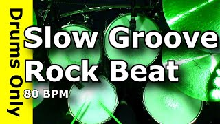 Video thumbnail of "Drum Loops - Slow Groove Rock 80 BPM - JimDooley.net"