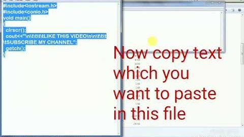 how to copy and paste any text in turbo c++