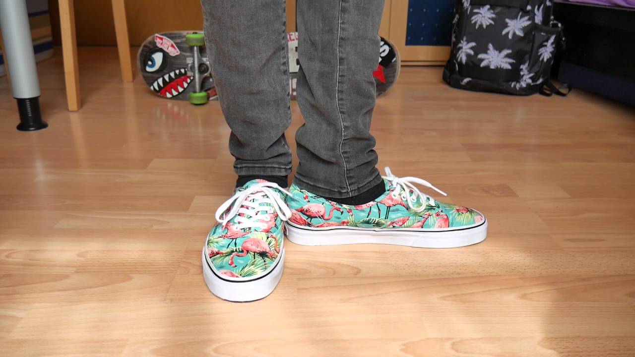 Vans Authentic FLAMINGO - On Feet - YouTube