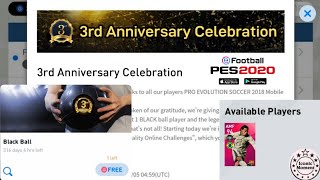 PES Mobile 3rd Anniversary - Free Legend Packs | Possible Date & Rewards | PES 2020 Mobile
