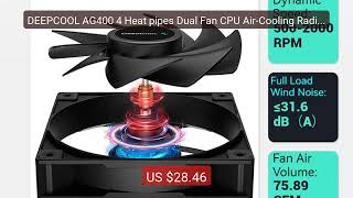 DEEPCOOL AG400 4 Heat pipes Dual Fan CPU Air-Cooling Radiator ... — Best Buy 2026 | Great Quality!