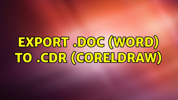 Export .doc (word) to .cdr (coreldraw)