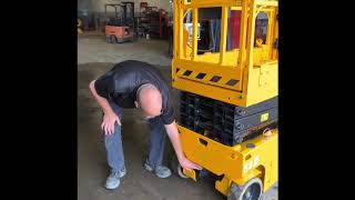 Liftboss Materials Handling  JCB Scissor Lift Walk around