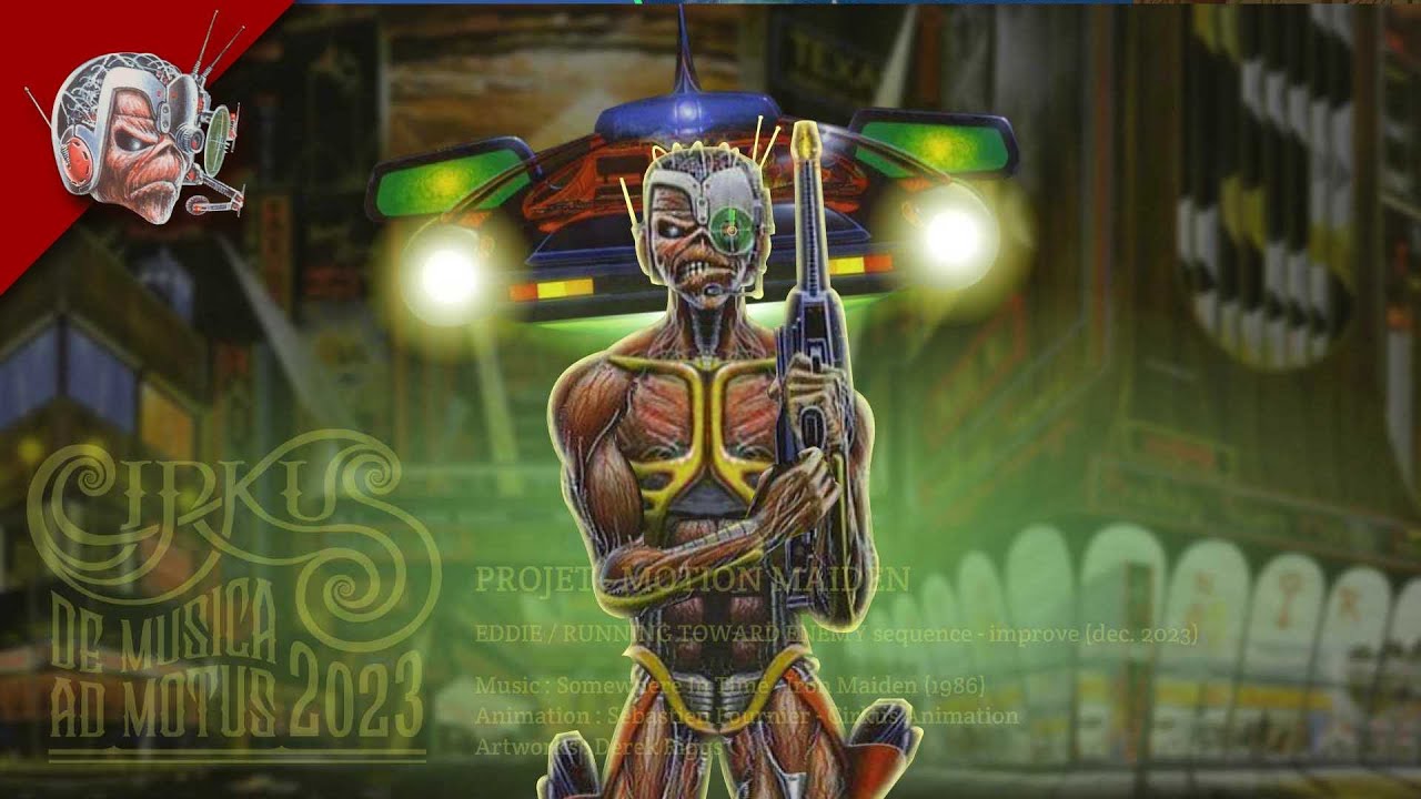 MOTION MAIDEN 🎬 Iron Maiden ''EDDIE/TOWARD ENEMY'' (running scene