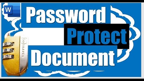 How To Password Protect a Word Document in 2022 | Office 2019