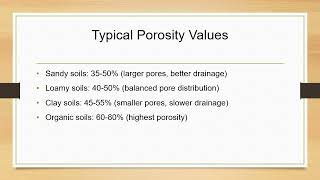 Introduction and soil physics - Soil density I Soil porosity -Agricultural Engineering