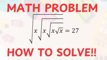 Nice Square Root Math Simplification | Find the value of x