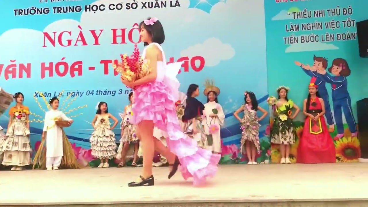 Cuộc thi trang phục tái chế trường THCS Xân La 2023