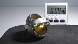 Gyroscope Tilted on Soft Mouse Pad Spins for 16:02