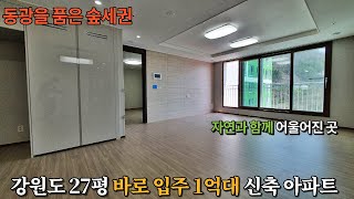 바로 입주 1억대 숲세권 힐링하우스 평당700만원대  강원도 영월 코아루 미분양 아파트