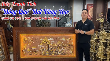 Tranh Đồng Quê bằng Đồng Đỏ 1m2 x 2m3 Dát Vàng Bạc Lắp Tận Nhà - Đồ Đồng Tâm Phúc.