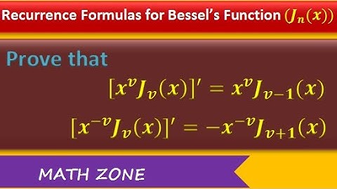 Recurrence Formulas for Bessel