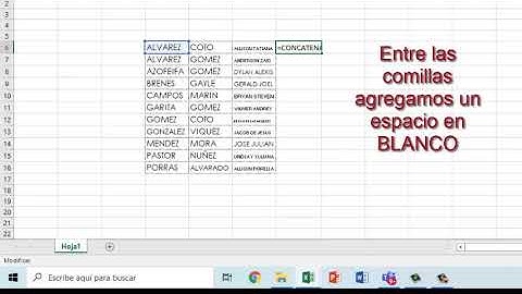 Tutorial De Excel  función Concatenar y Nompropio