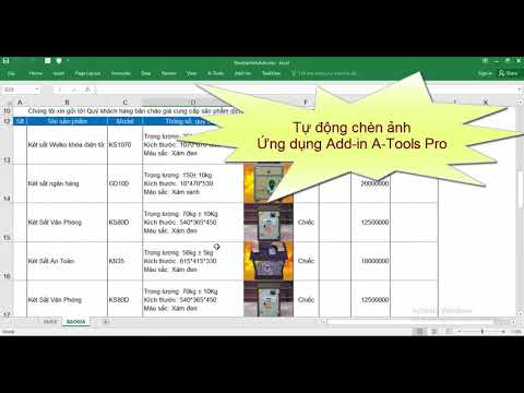 Làm báo giá có hình ảnh sản phẩm trên Excel