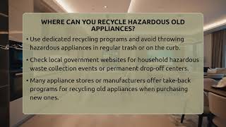 Where Can You Recycle Hazardous Old Appliances - Home Appliance Report
