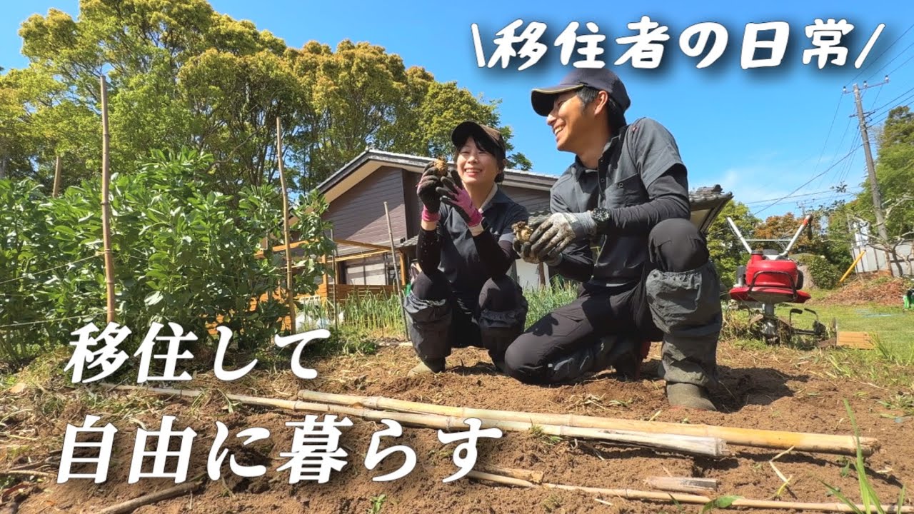 都会から田舎に移住した30代夫婦の畑仕事をする1日/古民家小さな平屋暮らし【移住136】