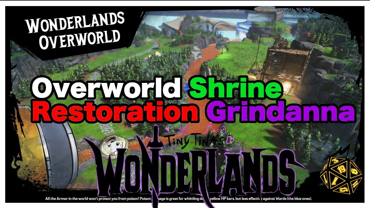 Tiny Tina's Wonderlands Overworld Shrine Restoration Grindanna